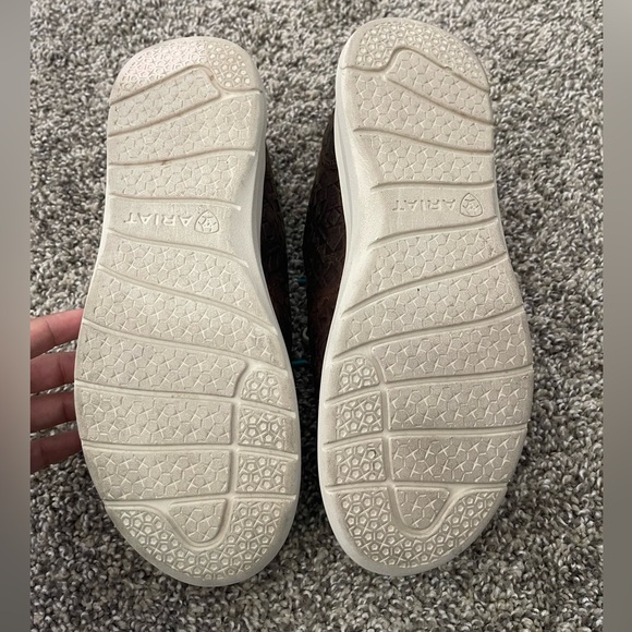 Women’s Ariat Hilo Casual Shoes Brown Leather Turquoise Lining Size 7.5 - Picture 7 of 7